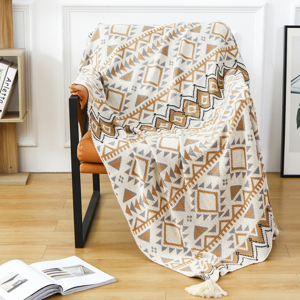 Bohemian Acrylic Nap Decorative Blanket