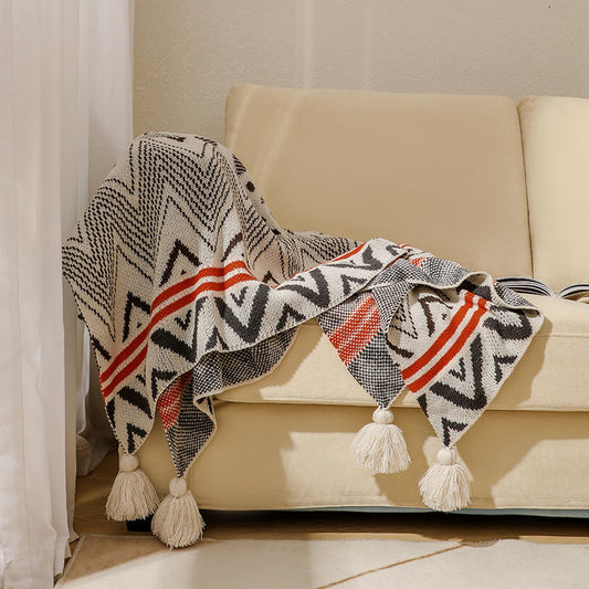 Bohemian Acrylic Nap Decorative Blanket